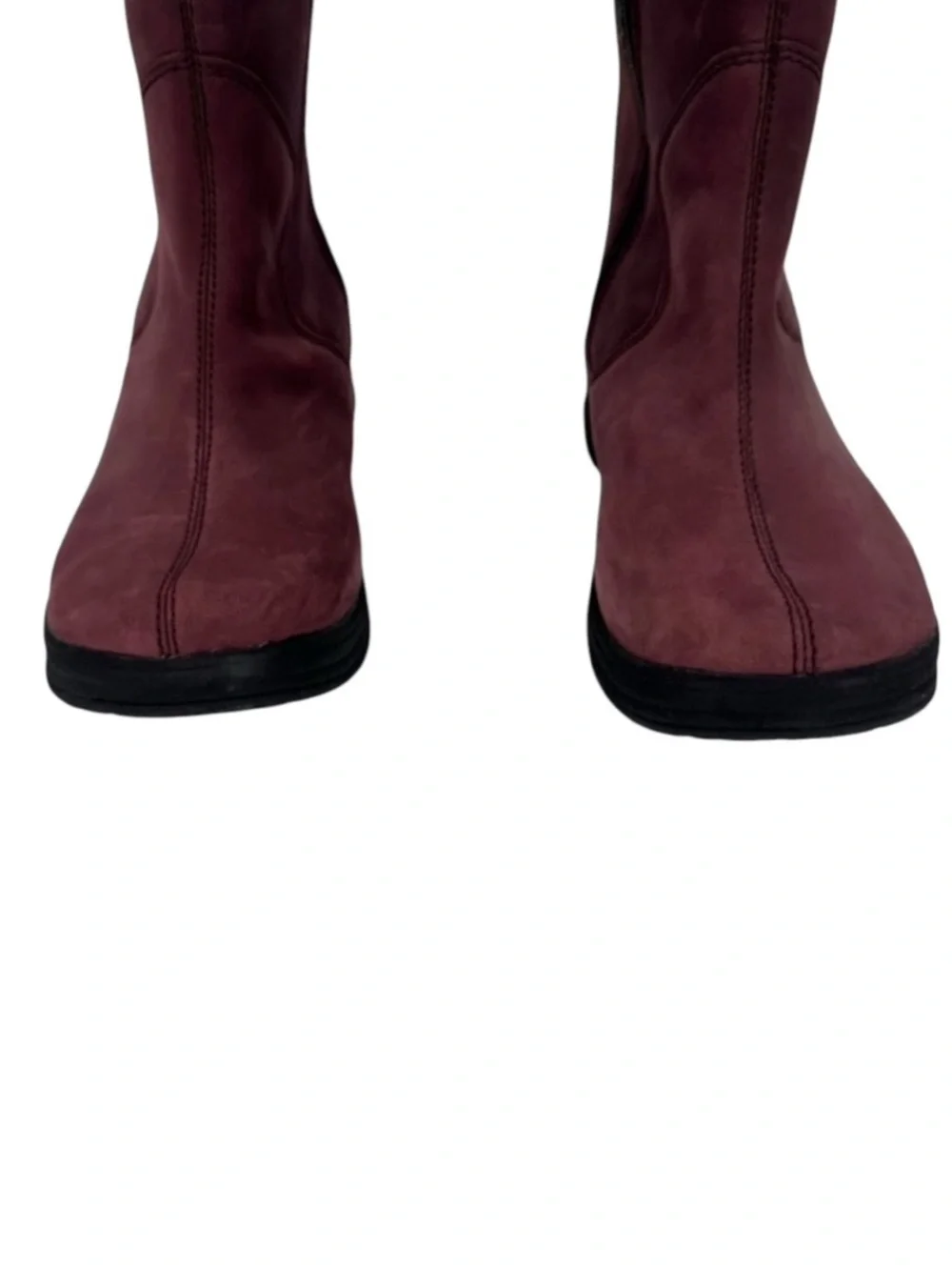 L.L. Bean North Haven Boots with Plaid Accents Burgundy Size 7
